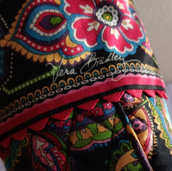 Vera Bradley Christmas Stocking Quilted Whimsical Dark Floral - Picture 2 of 6